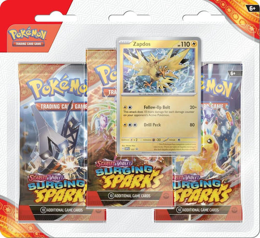 Pokémon Surging Sparks 3 Pack Blister